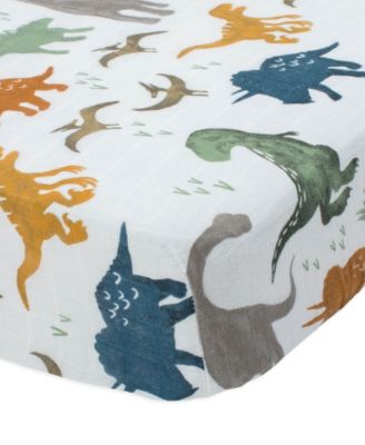 little unicorn dinosaur crib sheet