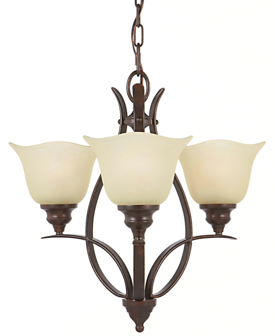 Murray Feiss Chandelier, Grecian Bronze 3 Light   Lighting & Lamps