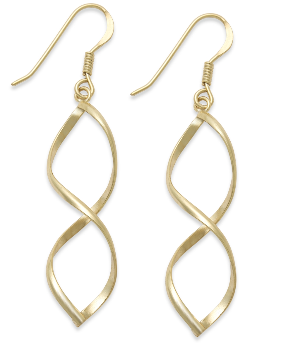 Giani Bernini 24k Gold Over Sterling Silver Earrings, Large Open Twist