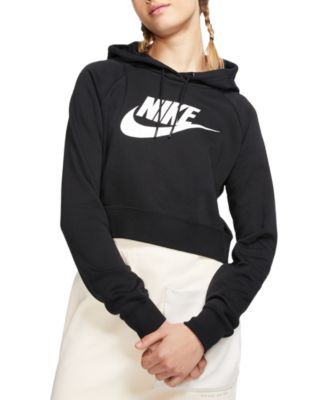 nike white crop hoodie