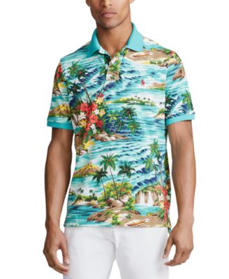 Classic Fit Tropical-Print Polo Shirt 