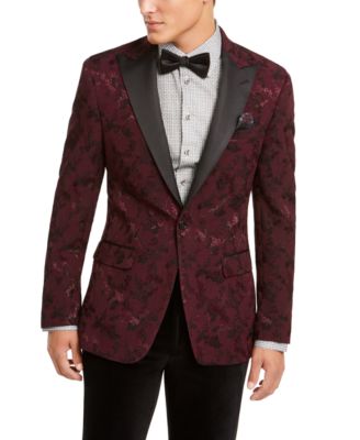 mens maroon dinner jacket