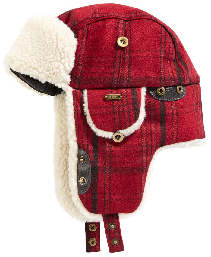 STETSON Men's Buffalo Plaid Trapper Hat & Reviews Hats, Gloves & Scarves Men Macy's