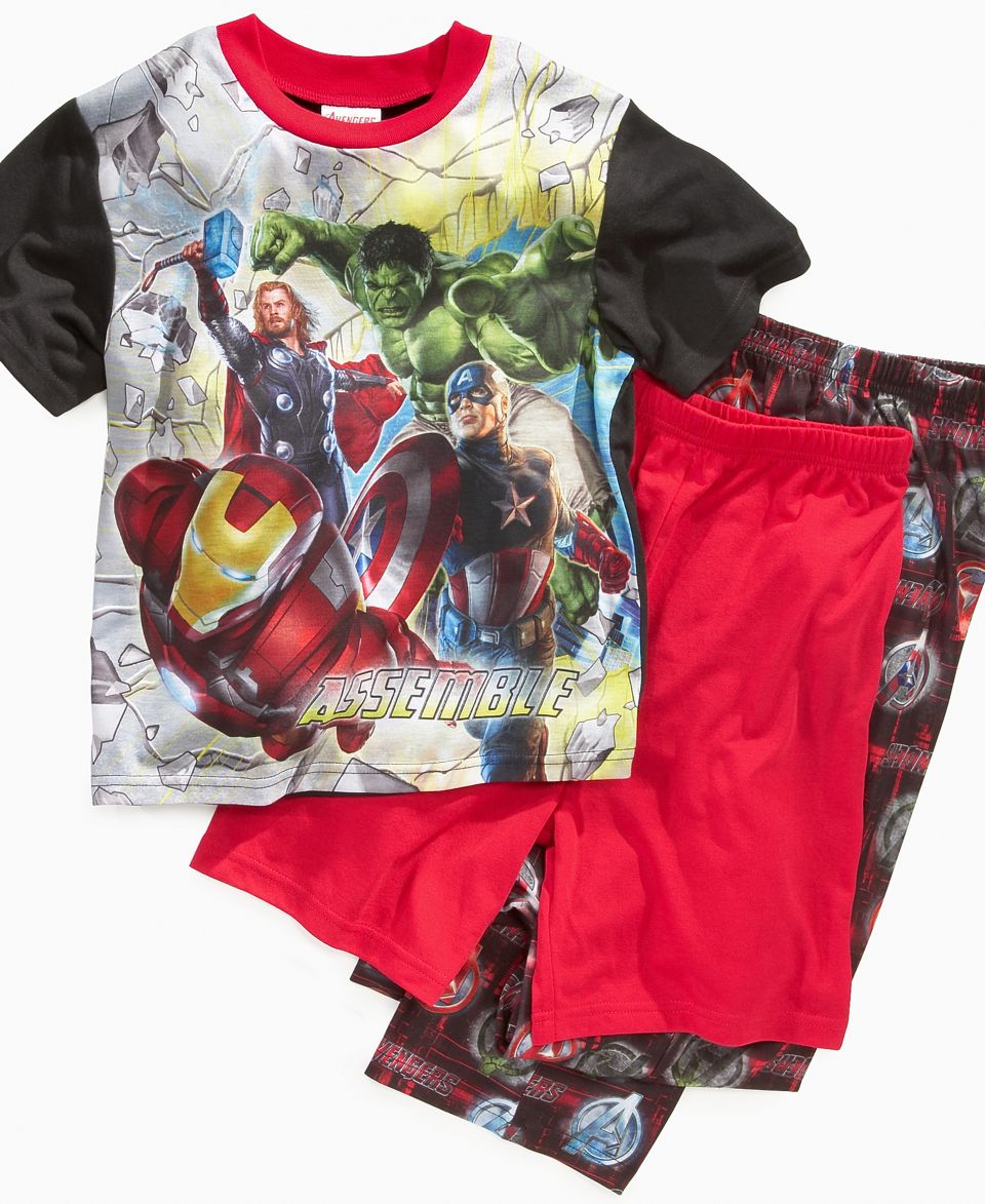 AME Kids Set, Boys or Little Boys Marvel Superheroes 3 Piece Pajamas