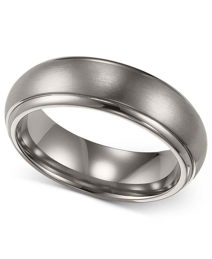 Triton Men's Titanium Ring, Comfort Fit Wedding Band (6mm) & Reviews ...