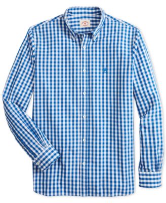 slim fit gingham shirt