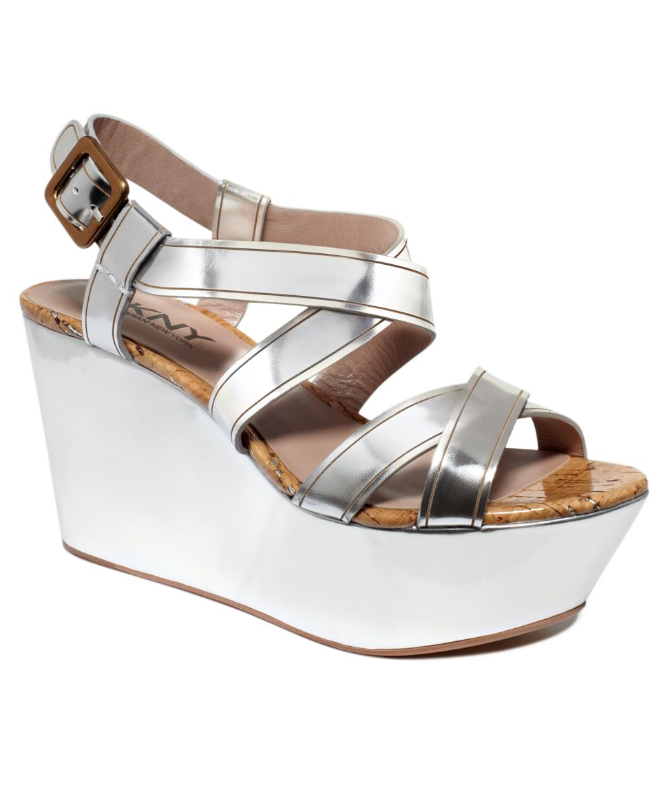 DKNY Womens Shoes, Linda Platform Wedge Sandals   Shoes