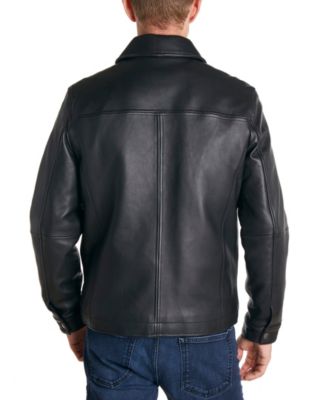macys mens leather jacket