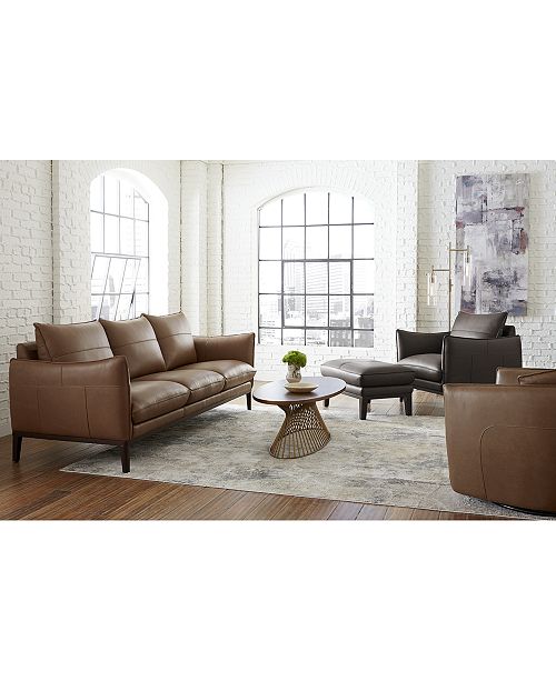 Furniture Chanute 32 Leather Accent Chair Created For Macy S Reviews Chairs Furniture Macy S