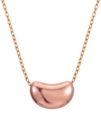 rose gold bean necklace