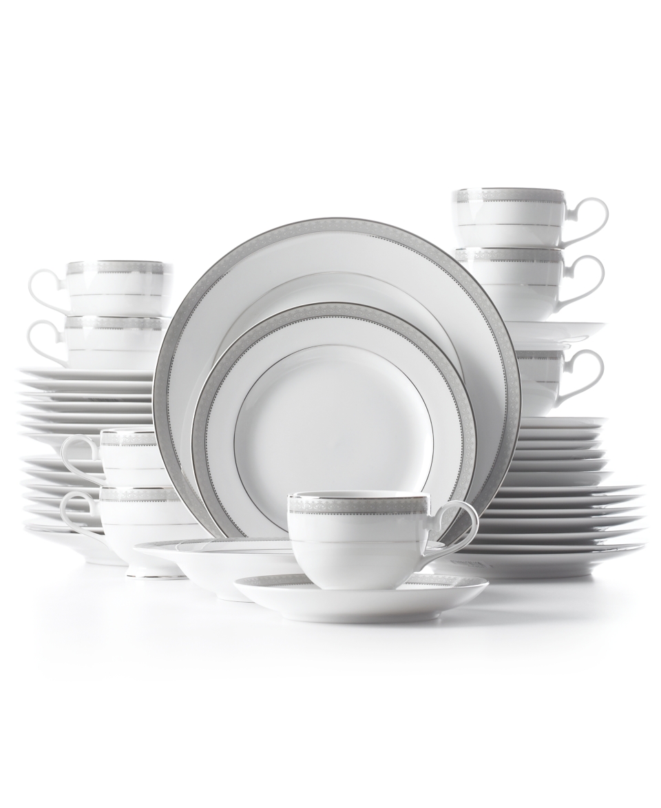 Mikasa Dinnerware, Platinum Crown 40 Piece Set   Fine China   Dining