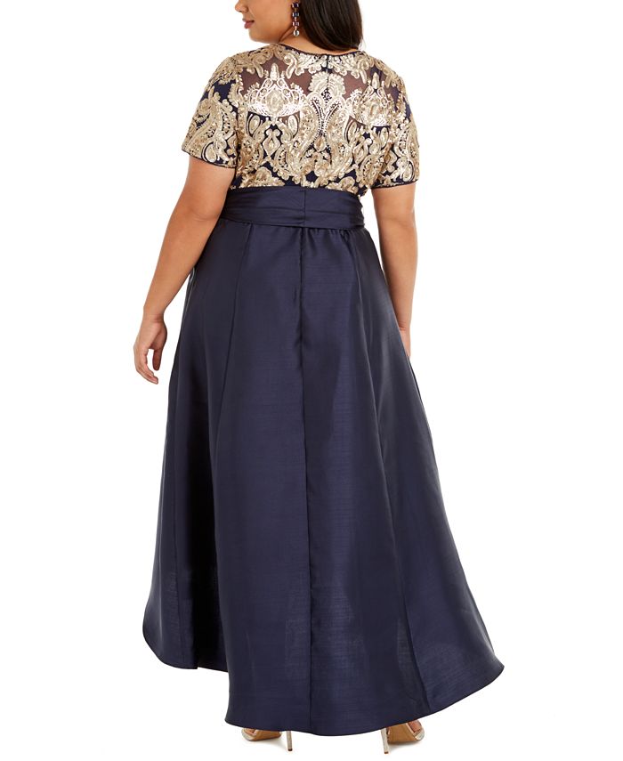 plus size embellished gown