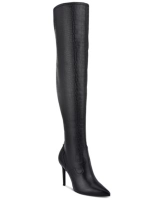 guess over the knee high heel boots