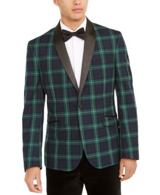 plaid dinner jacket