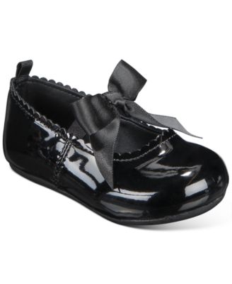 infant girls black shoes