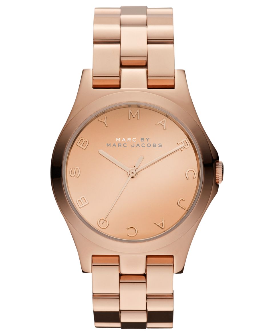 Marc by Marc Jacobs Watch, Womens Rose Gold Ion Plated Stainless Steel Bracelet 37mm MBM3127   Watches   Jewelry & Watches