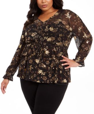 macy's style & co plus size tops