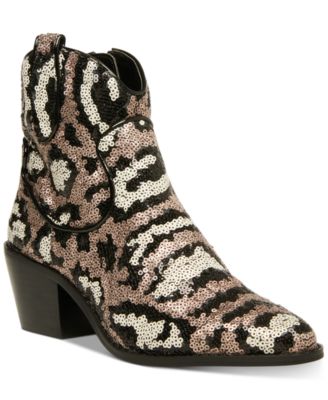betsey johnson leopard boots
