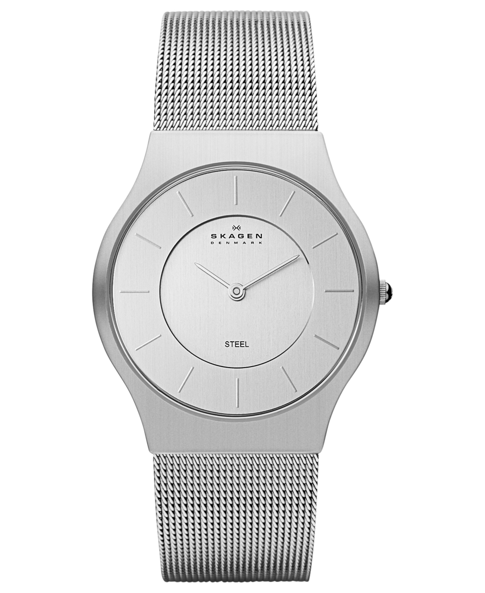 Skagen Denmark Watch, Unisex Stainless Steel Mesh Bracelet 34mm 233LSS   Watches   Jewelry & Watches