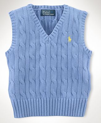 Ralph Lauren Baby Sweater, Baby Boys Cable Sweater Vest - Kids - Macy's