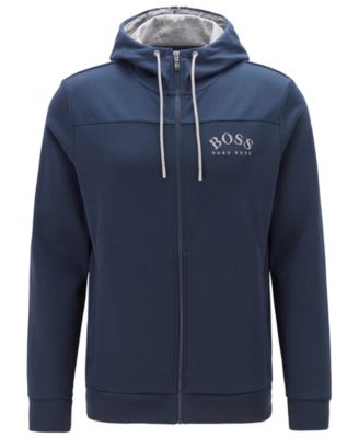 hugo boss zip through hoodie