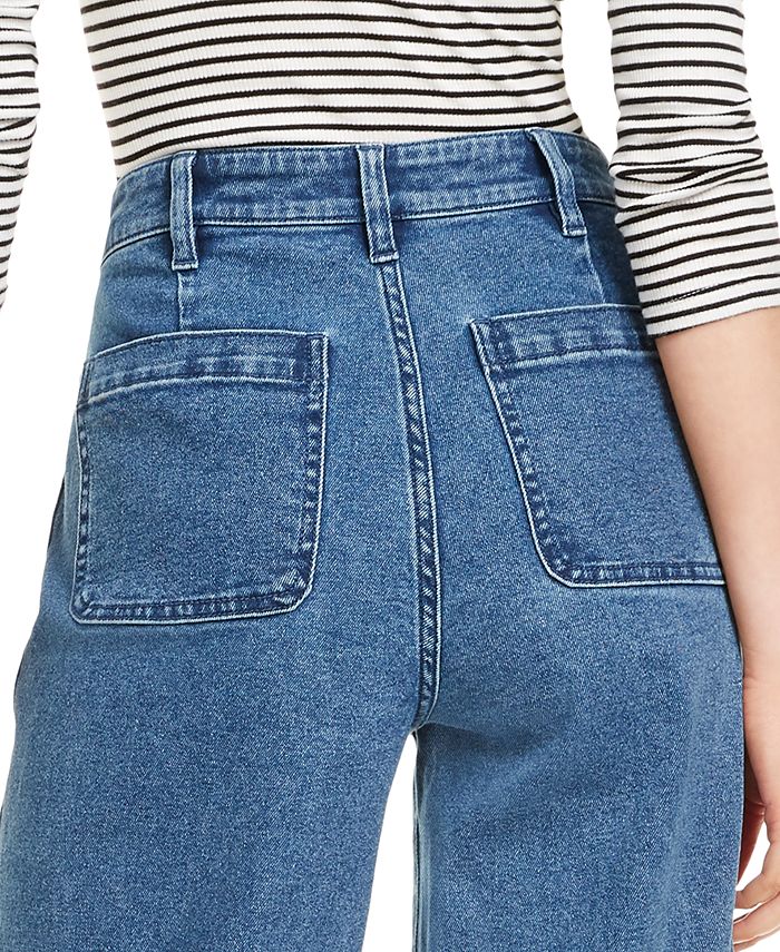 high rise wide leg jeans