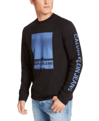 calvin klein men's long sleeve t shirts