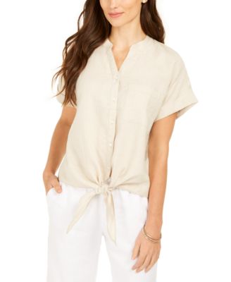 macys charter club linen tops