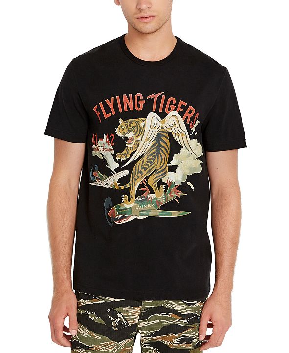 Avirex Men's Flying Tigers Graphic T-Shirt & Reviews - T-Shirts - Men ...