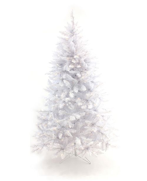 Perfect Holiday 7 5 Pre Lit White Christmas Tree With Warm White Led Lights Reviews Holiday Shop Home Macy S