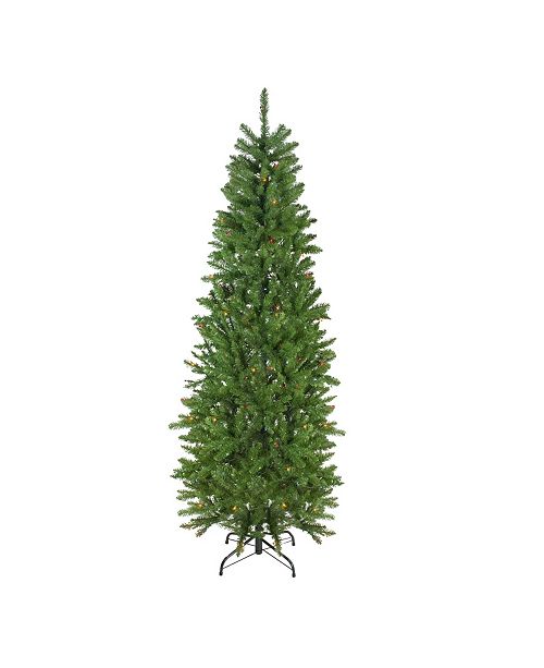 Northlight 6 5 Pre Lit White River Fir Artificial Pencil Christmas Tree Multi Lights Reviews Holiday Shop Home Macy S