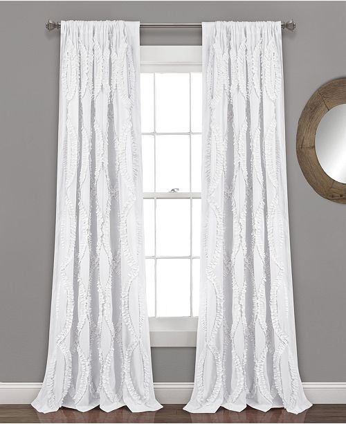 Lush Decor Avon Ruffle 54 X 95 Single Curtain Panel Reviews Window Treatments Blinds Macy S