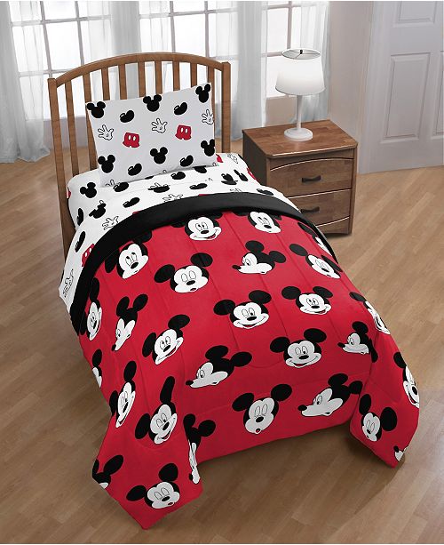 Disney Mickey Mouse 4 Piece Twin Comforter Set Reviews Bed In A Bag Bed Bath Macy S
