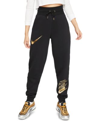 women's sportswear shine metallic logo sweatpants