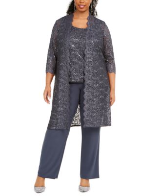 plus size sequin pant suit