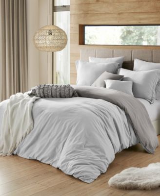 Ultra Soft Reversible Crinkle Duvet Cover Set - Full/Queen