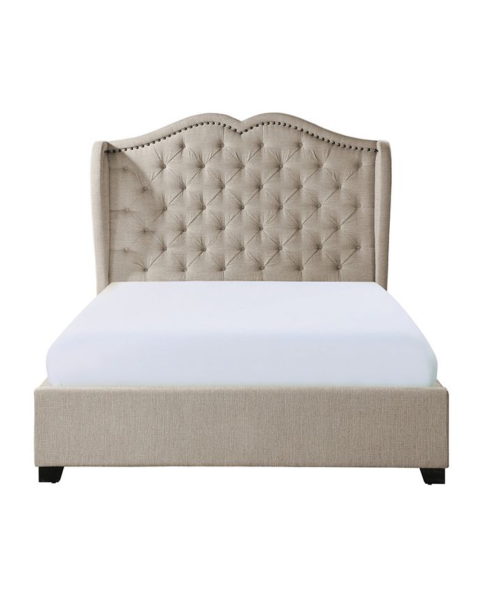 Furniture Fostoria Upholstered Bed Queen & Reviews Furniture Macy's