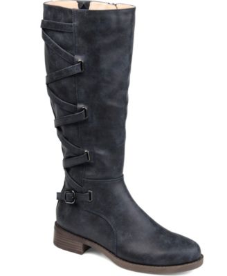 black extra wide calf boots