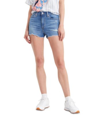 levi distressed jean shorts