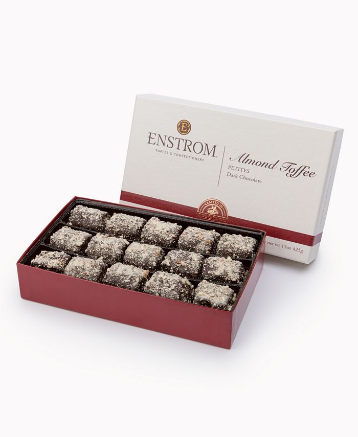 Enstrom Candies 15 Ounce Dark Chocolate Almond Toffee Petites & Reviews