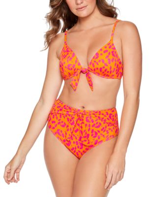push up bikini top with high waisted bottoms