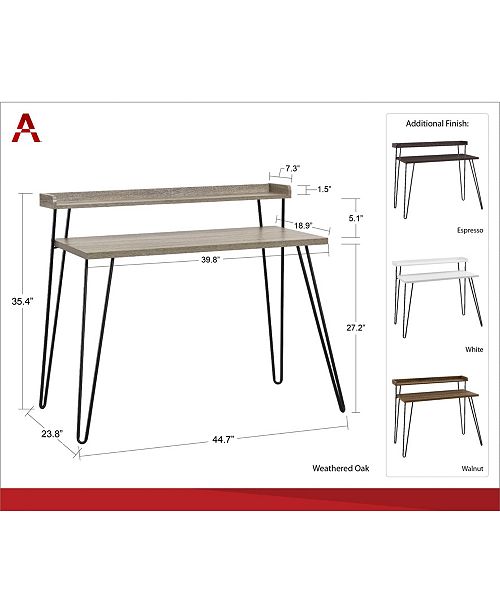 Ameriwood Home Haven Retro Desk With Riser Reviews Furniture Macy S
