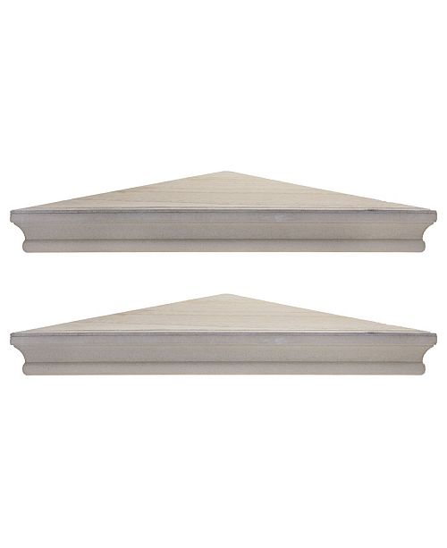 Crystal Art Gallery American Art Decor Rustic Wood Floating Corner Shelves Set Of 2 Reviews Home Macy S