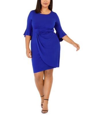 faux wrap dress plus size