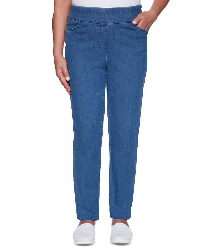 Alfred Dunner Pearls of Wisdom Stretch Denim Pull-On Jeans & Reviews ...
