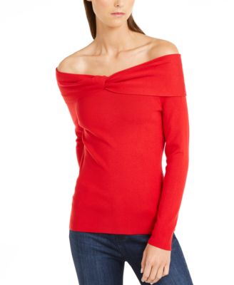 macy's off the shoulder sweater