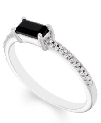 black onyx with diamond ring