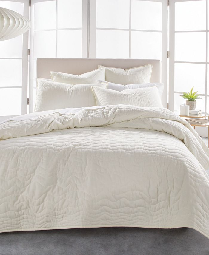 DKNY Cotton Voile Quilted King Sham & Reviews Designer Bedding Bed