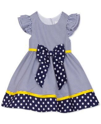 polka dot and stripe dress