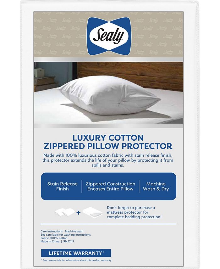 Sealy Luxury Cotton Zippered Pillow Protectors & Reviews Pillows